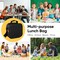 Superio Insulated Lunch Bag with Containers, Thermal Lined Lunch Box, Black